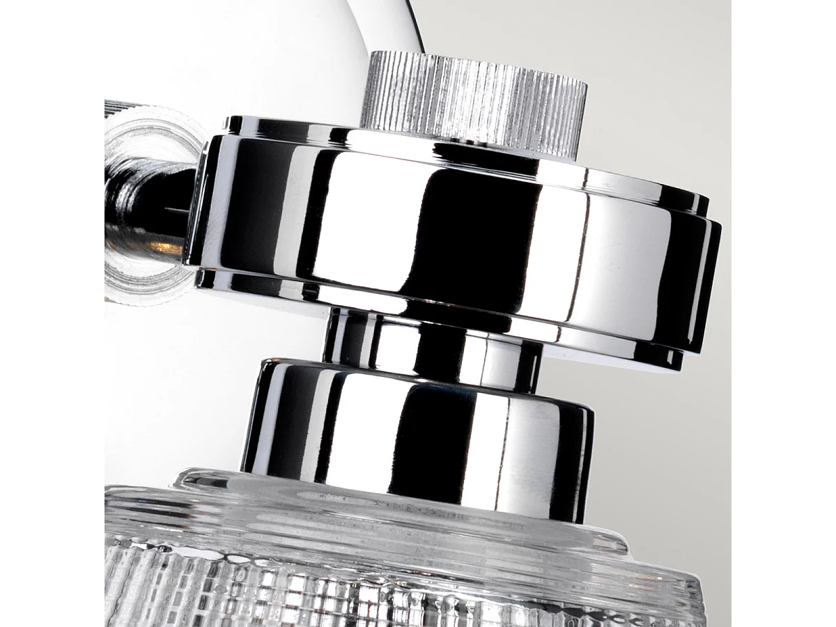 Elstead Gunnislake 1 ljus vägglampa polerad kromglasskärm IP44, G9