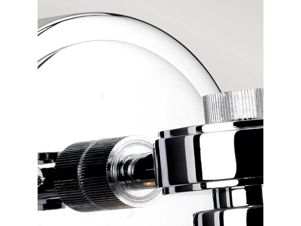 Elstead Gunnislake 1 ljus vägglampa polerad kromglasskärm IP44, G9