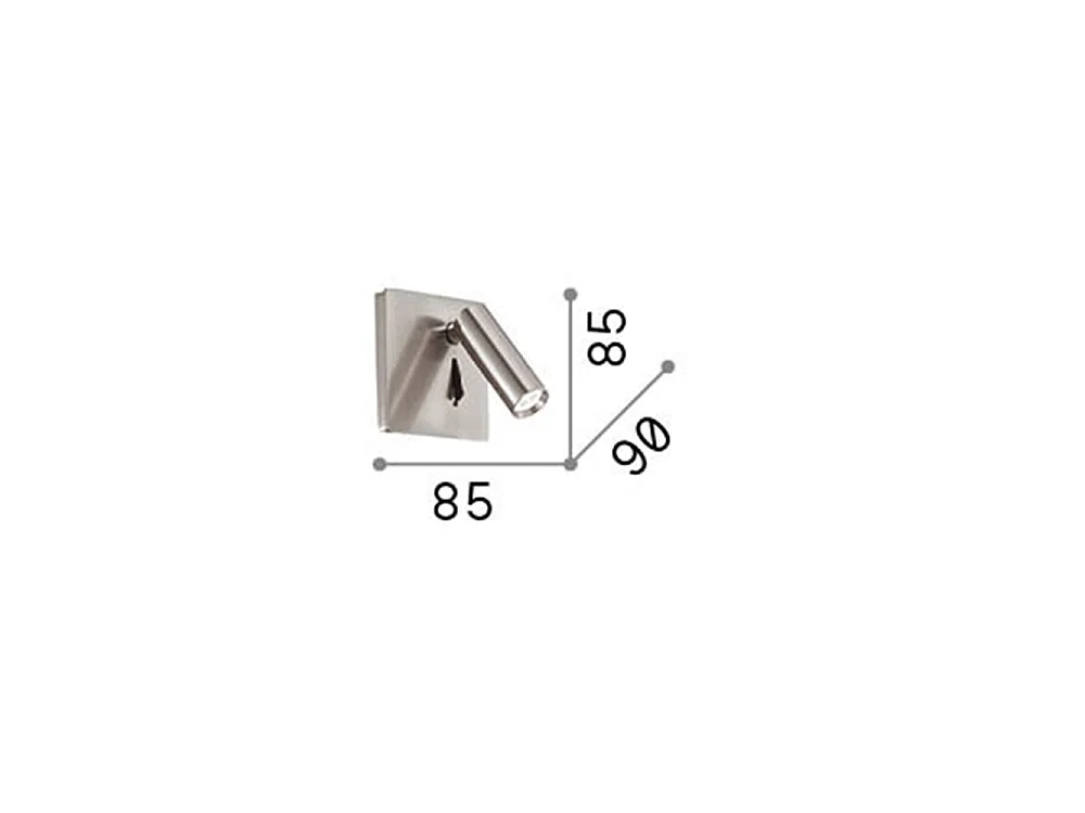 Ideal Lux LITE - Lámpara de pared de lectura interior LED integrada 1 luz Latón 3000K