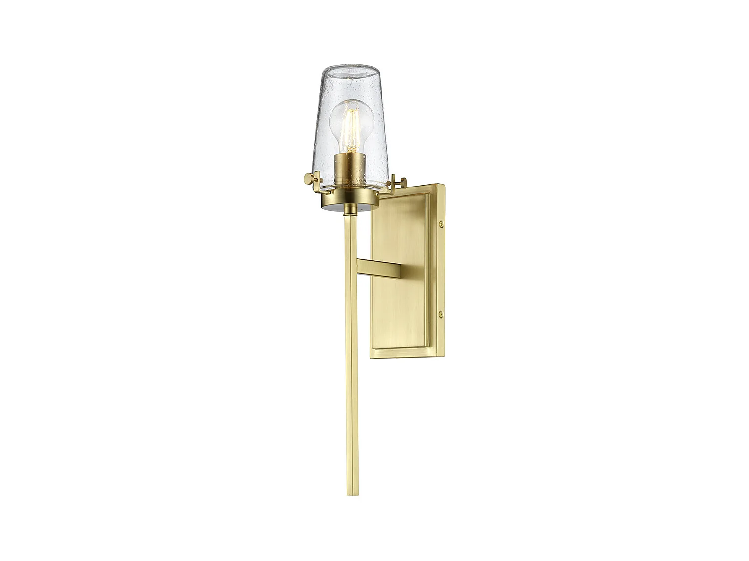 Lampada da parete Elstead Alton 1 luce, ottone spazzolato, IP44, E27