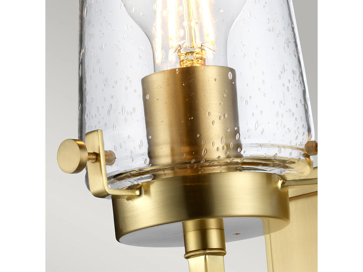 Lampada da parete Elstead Alton 1 luce, ottone spazzolato, IP44, E27