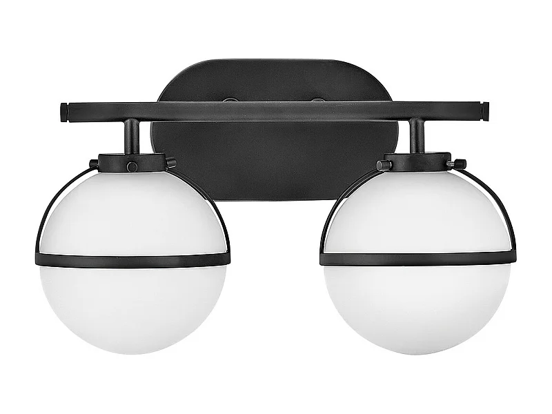 Elstead Hinkley Hollis Badezimmer-Wandleuchte Schwarz, IP44