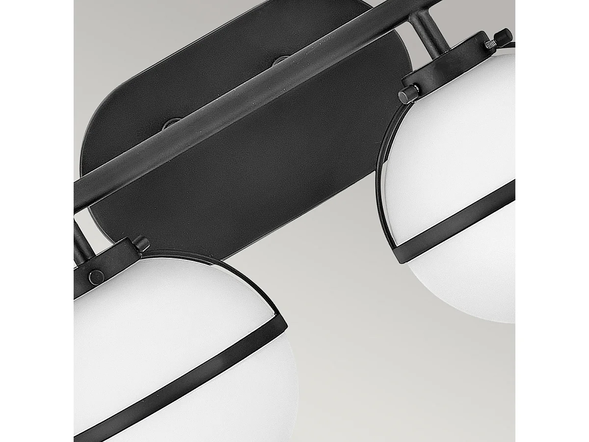 Elstead Hinkley Hollis Badezimmer-Wandleuchte Schwarz, IP44