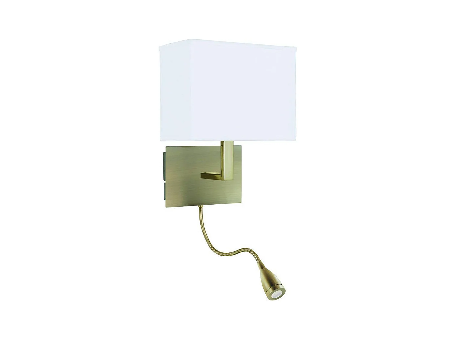 Searchlight - 1 luce flessibile da parete per interni in ottone antico, E27