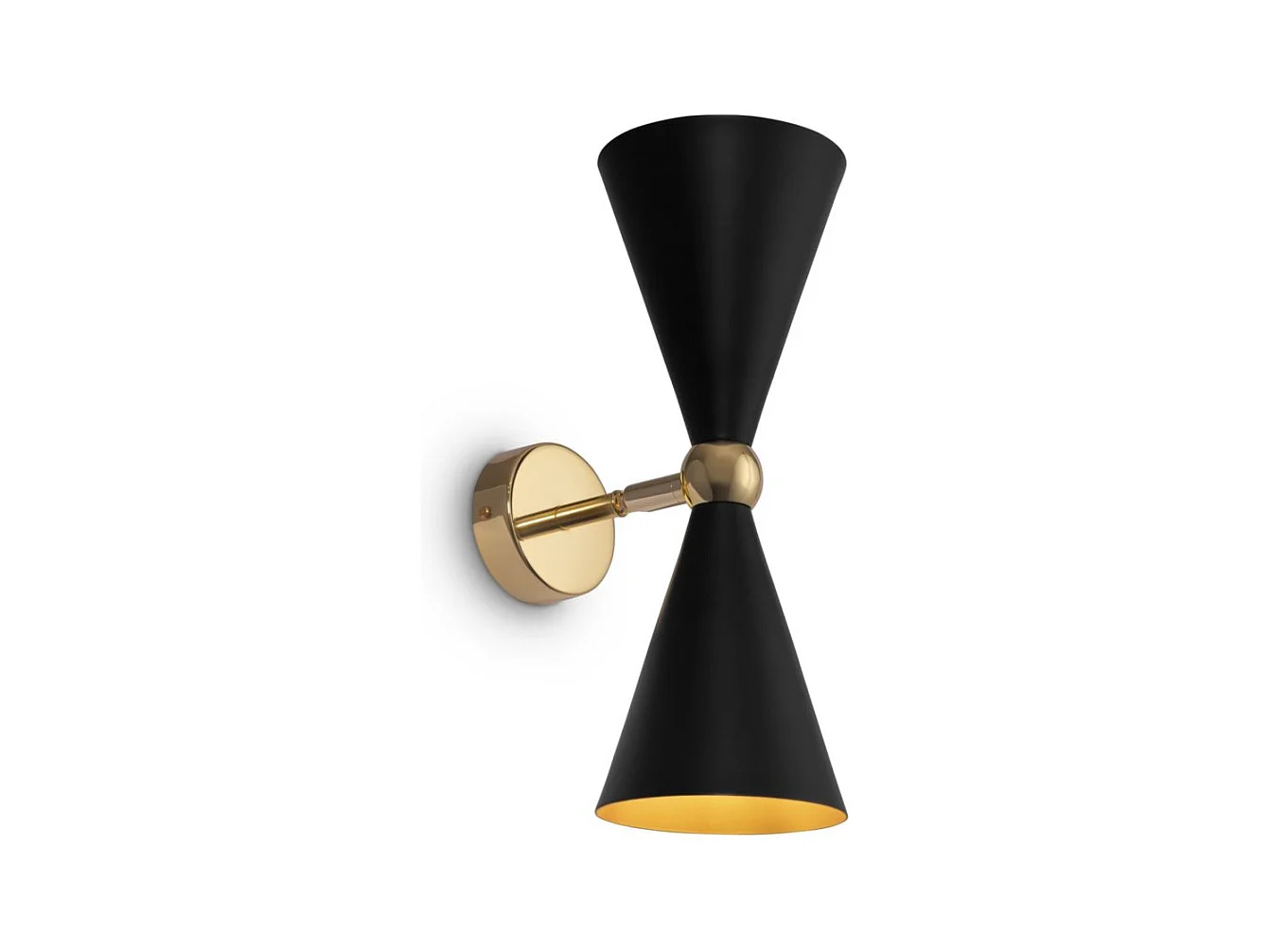 Maytoni Vesper Moderne Vesper 2 licht Black mit Gold oben unten Wandleuchte