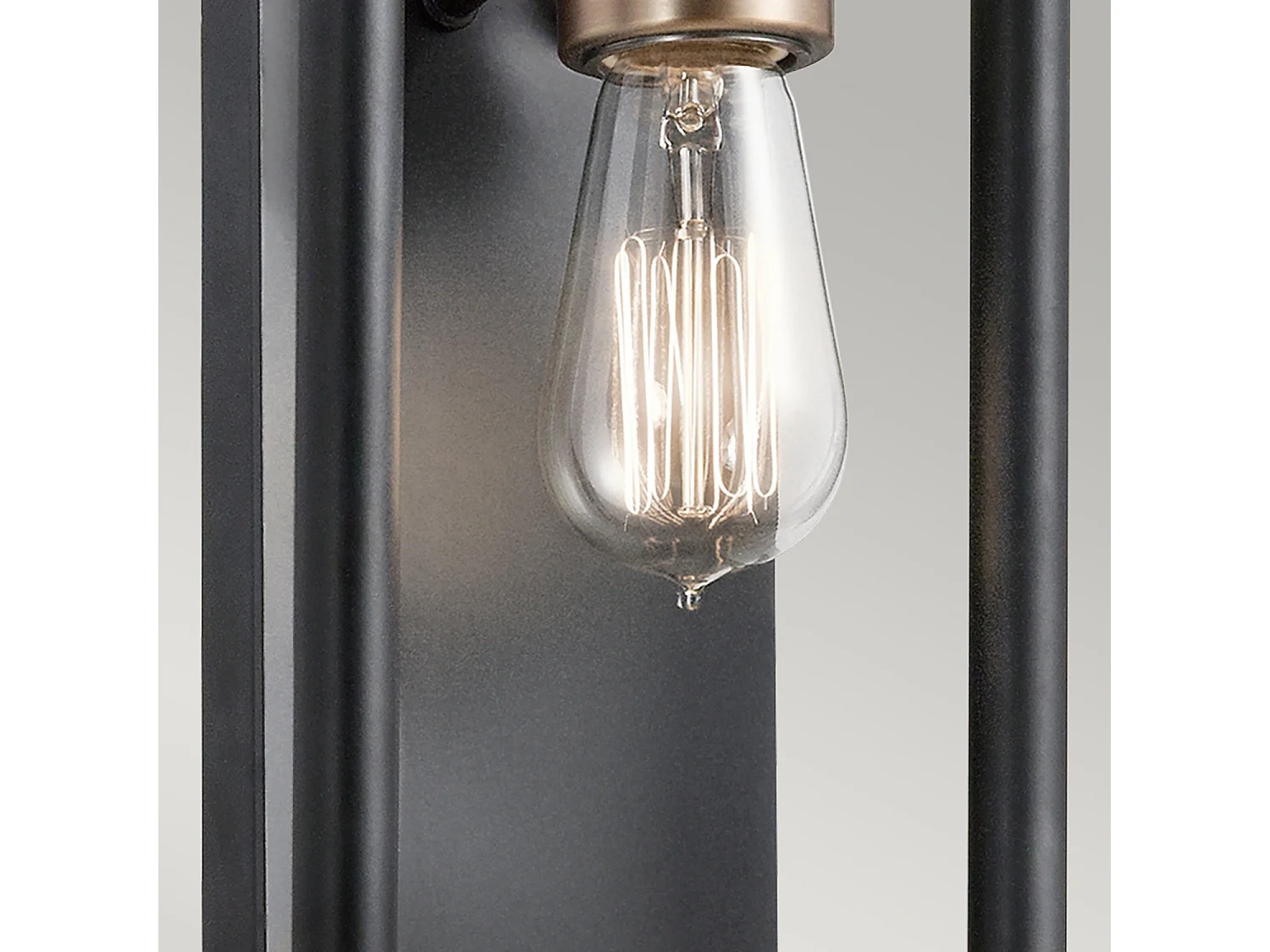 Elstead Imahn - Applique da interno a 1 luce nero, ottone naturale, attacco E27