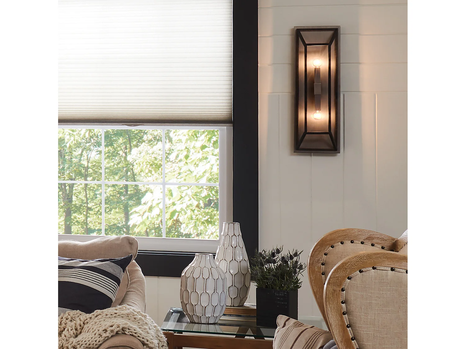 Elstead Fulton 2 ljus inomhusvägglampa brons, E14