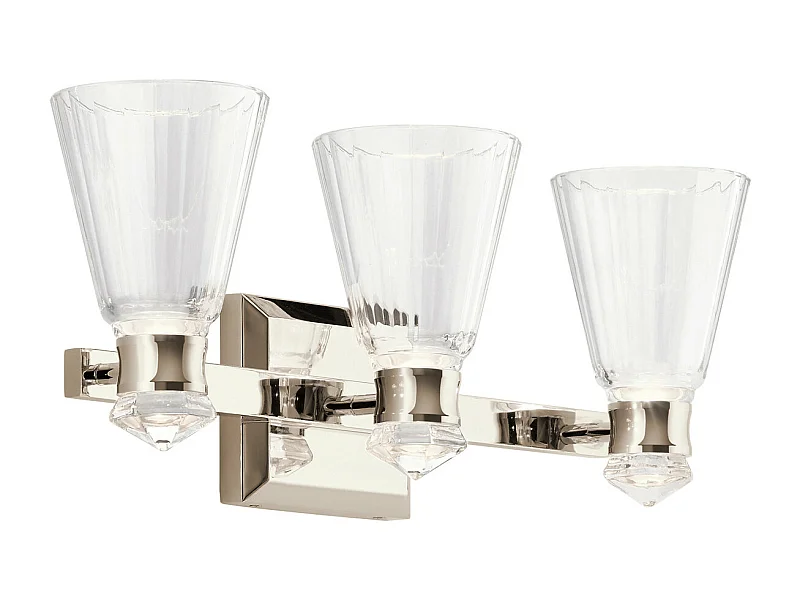 Elstead Kichler Kayva Integrierte LED-Wandleuchte Nickel poliert, 3000K, IP44