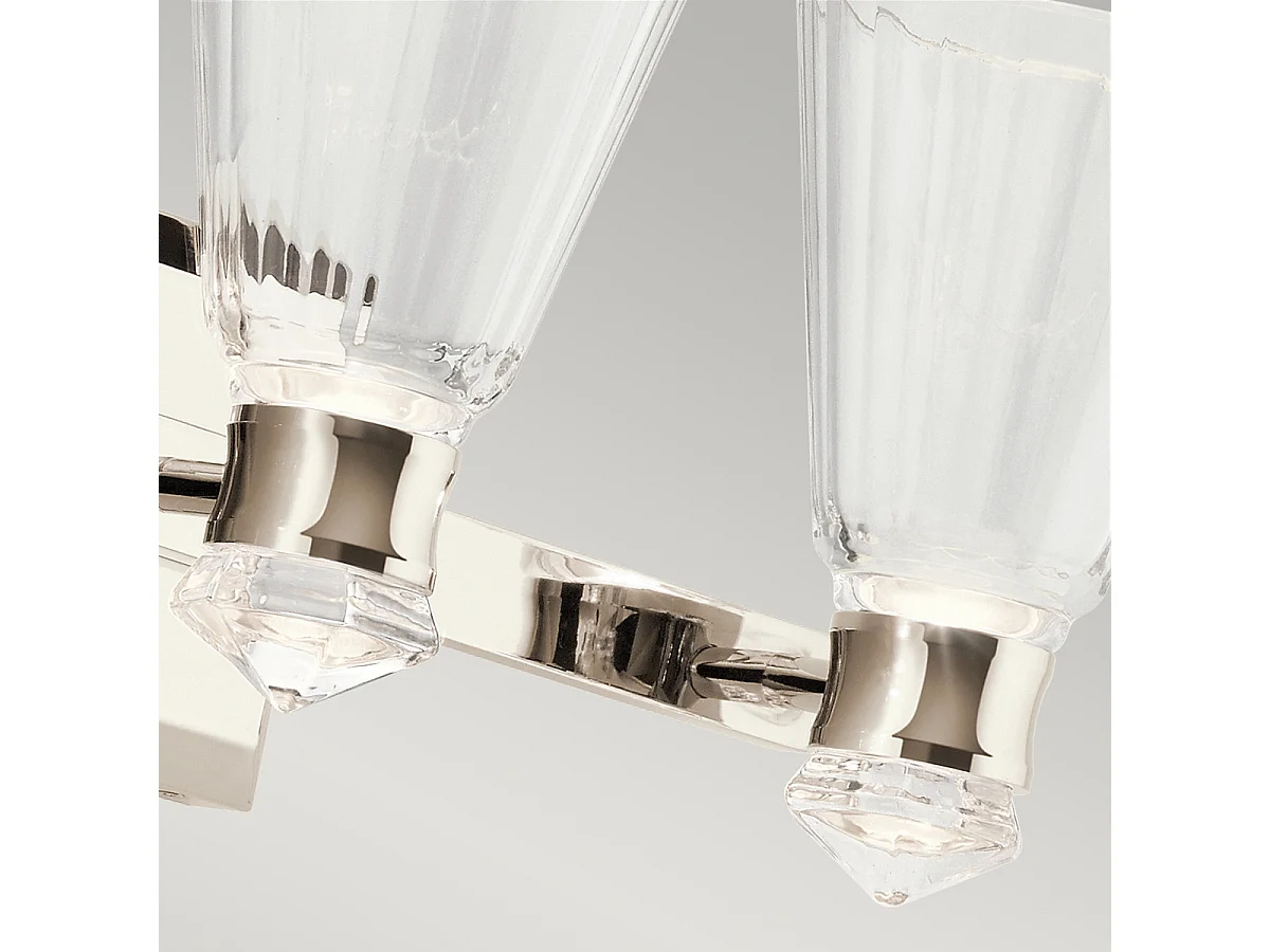 Elstead Kichler Kayva Integrerad LED-vägglampa polerad nickel, 3000K, IP44