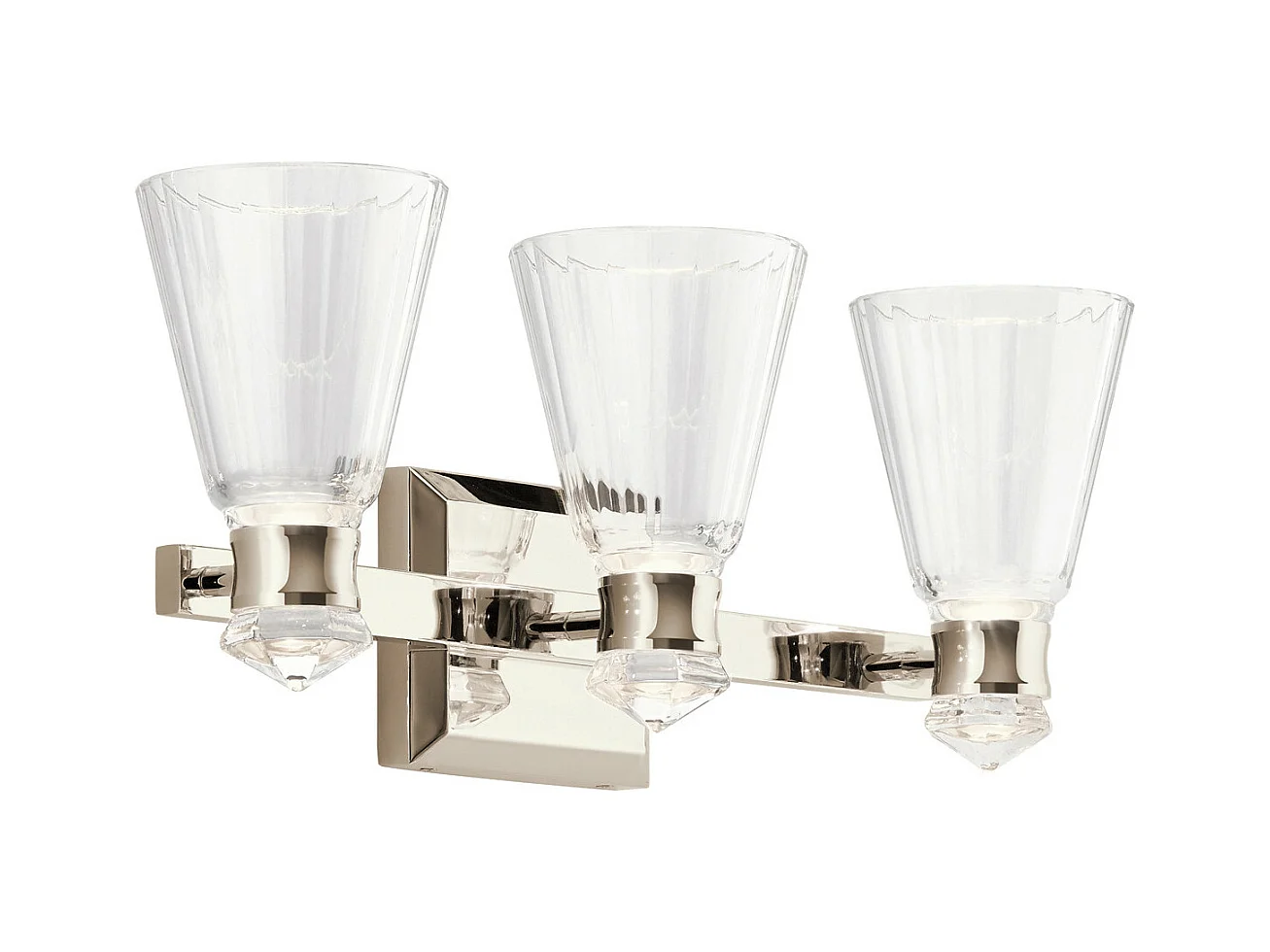 Elstead Kichler Kayva Applique murale LED intégrée Nickel poli, 3000K, IP44