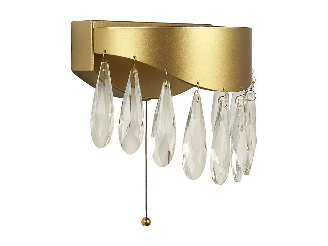 Searchlight JewelLED vägglampa, guld, kristall 4000K