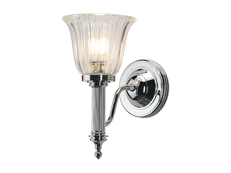 Elstead Carroll 1 ljus badrumsvägglampa polerad krom IP44, G9