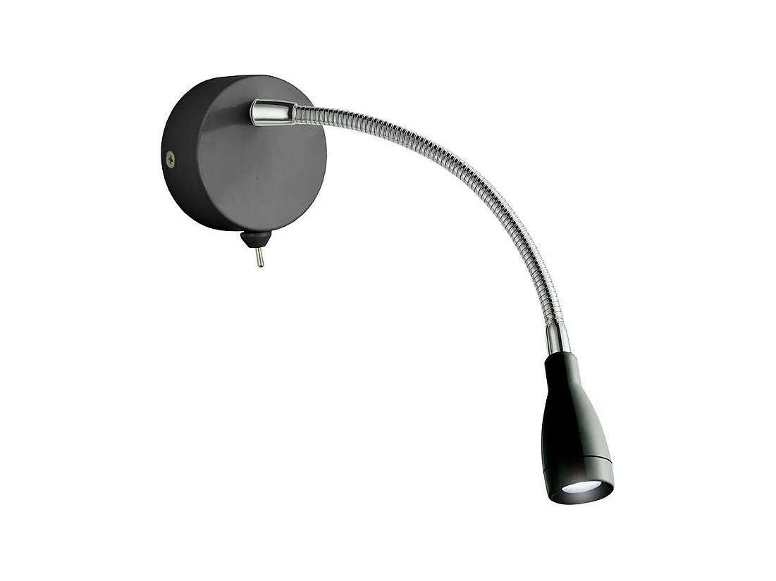 Searchlicht Flexi Wall LED verstellbare Wandleuchte LED-Leseleuchte schwarz