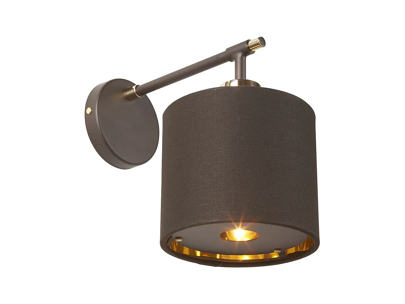 Elstead Balance - 1 Licht Innenwandleuchte Braun, Messing poliert, E27