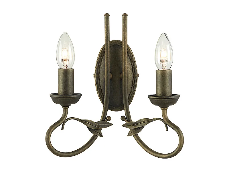 Elstead Olivia - 2 licht Indoor Candle Wandleuchte Schwarz, Gold, E14