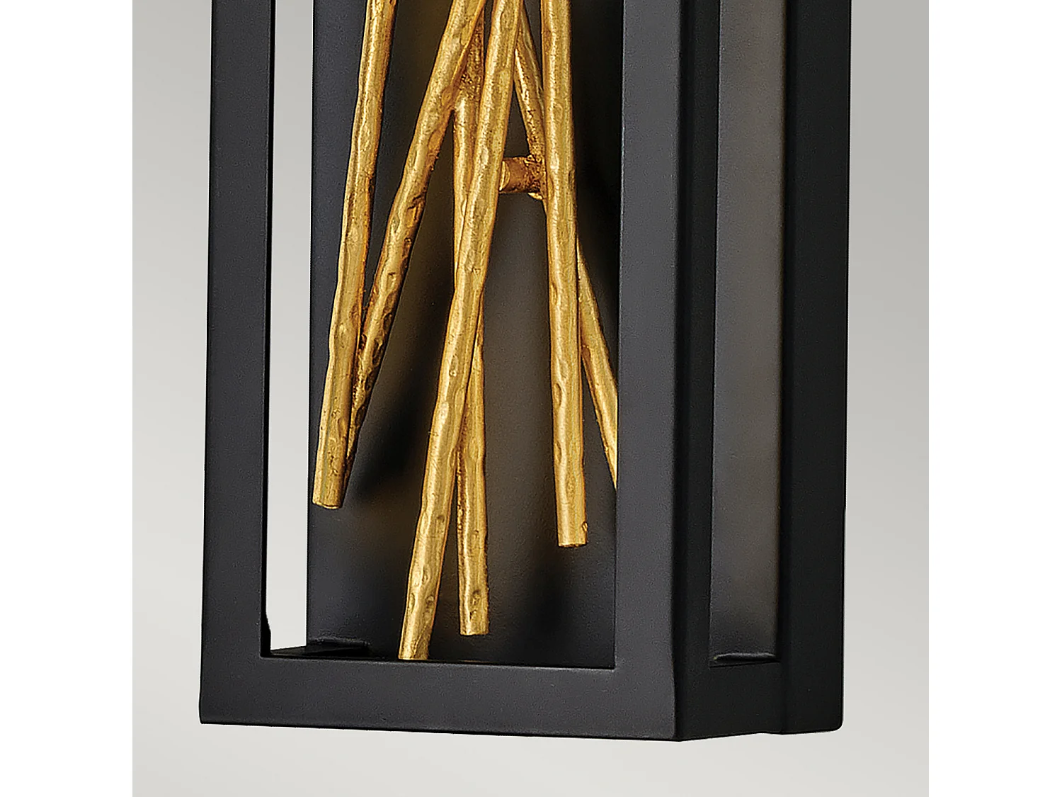 Elstead Hinkley Styx Integrierte LED-Wandleuchte Schwarz & Vergoldetes Gold, 3000K