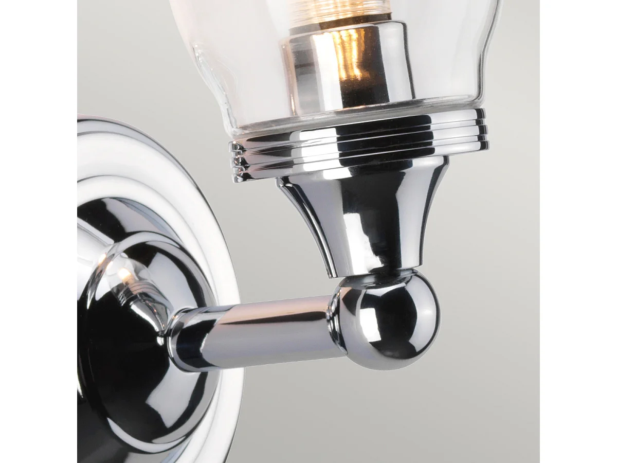 Elstead Austen 1 ljus badrumsvägglampa polerad krom IP44, G9