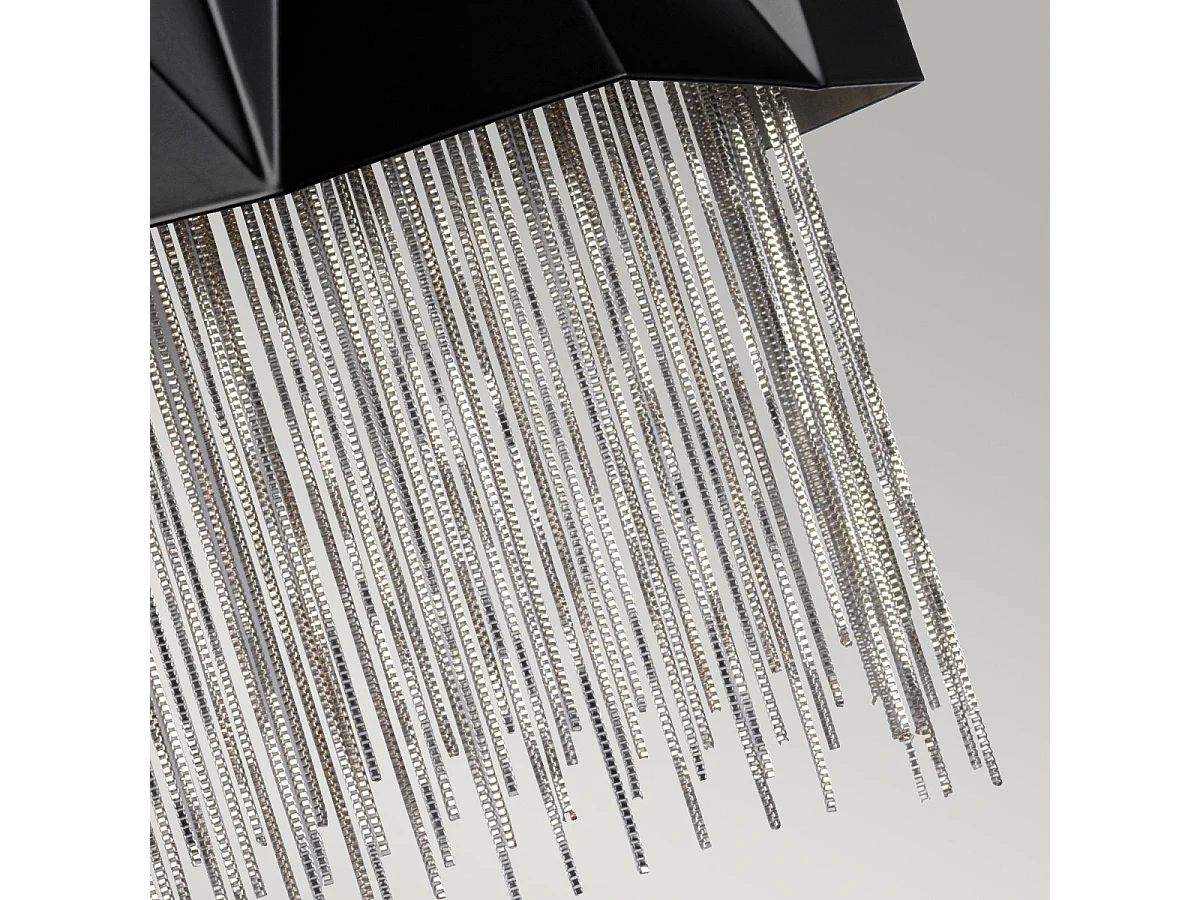 Elstead Zuma 3 ljus vägglampa, satängsvart, silver, G9