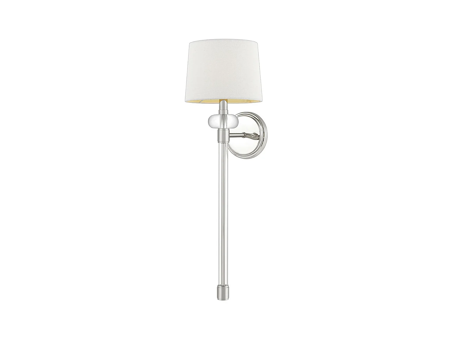 Elstead Quoizel Barbour Lampada da parete con paralume in nichel lucido