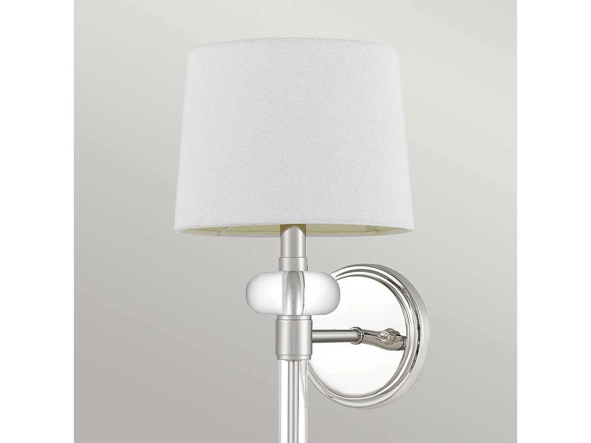 Elstead Quoizel Barbour Wandleuchte mit Schirm aus poliertem Nickel