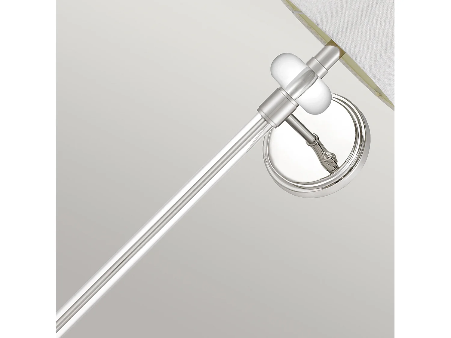 Elstead Quoizel Barbour Wandleuchte mit Schirm aus poliertem Nickel