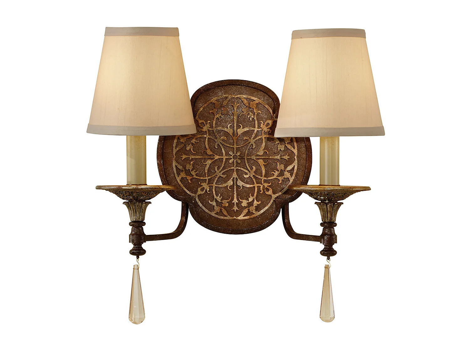 Elstead Marcella 2 ljus inomhusljus vägglampa brittisk brons, E14