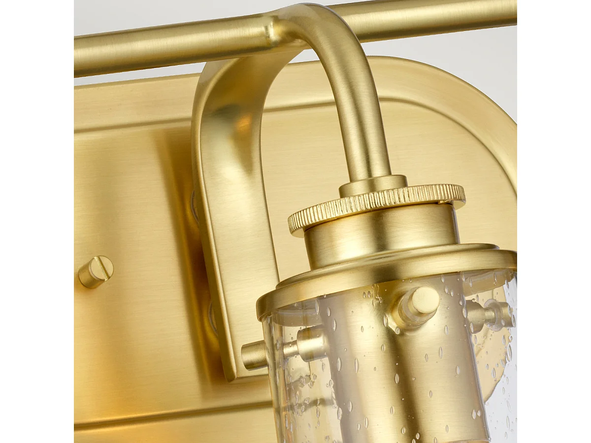 Braelyn Lampada da parete a 3 luci Kichler in ottone spazzolato IP44