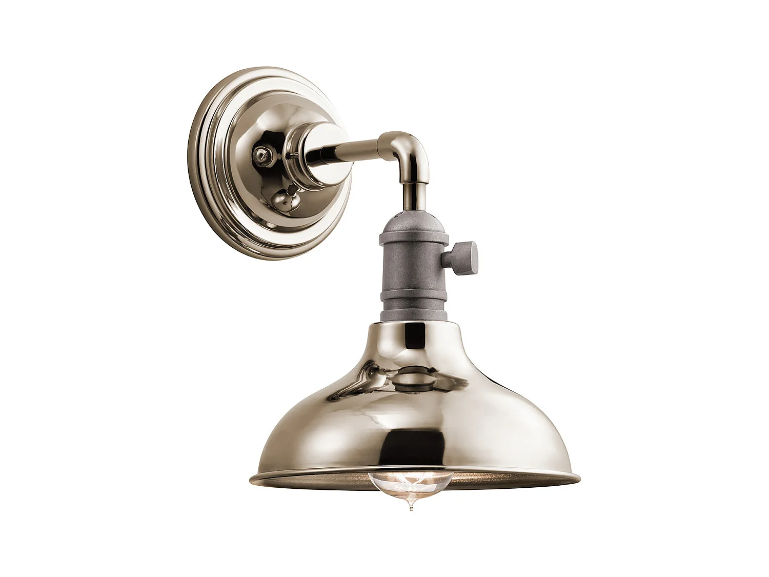 Elstead Cobson - 1 Licht Innenwandleuchte aus poliertem Nickel, E27