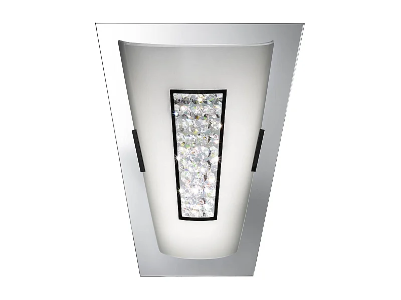 Searchlicht - Integrierter LED-Wandspiegel für Badezimmer, Chrom, Schwarz IP44