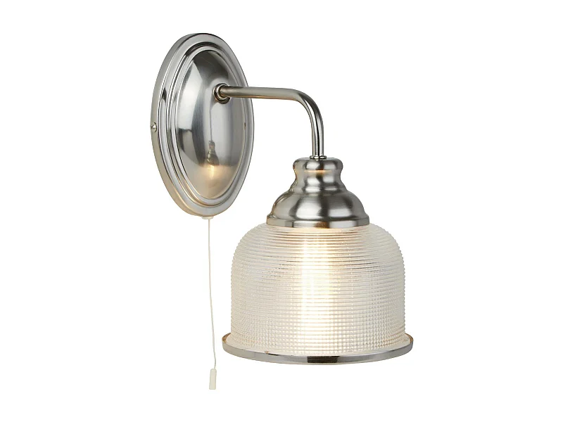 Searchlight Bistro - Applique da interno a 1 luce Argento satinato, attacco E27