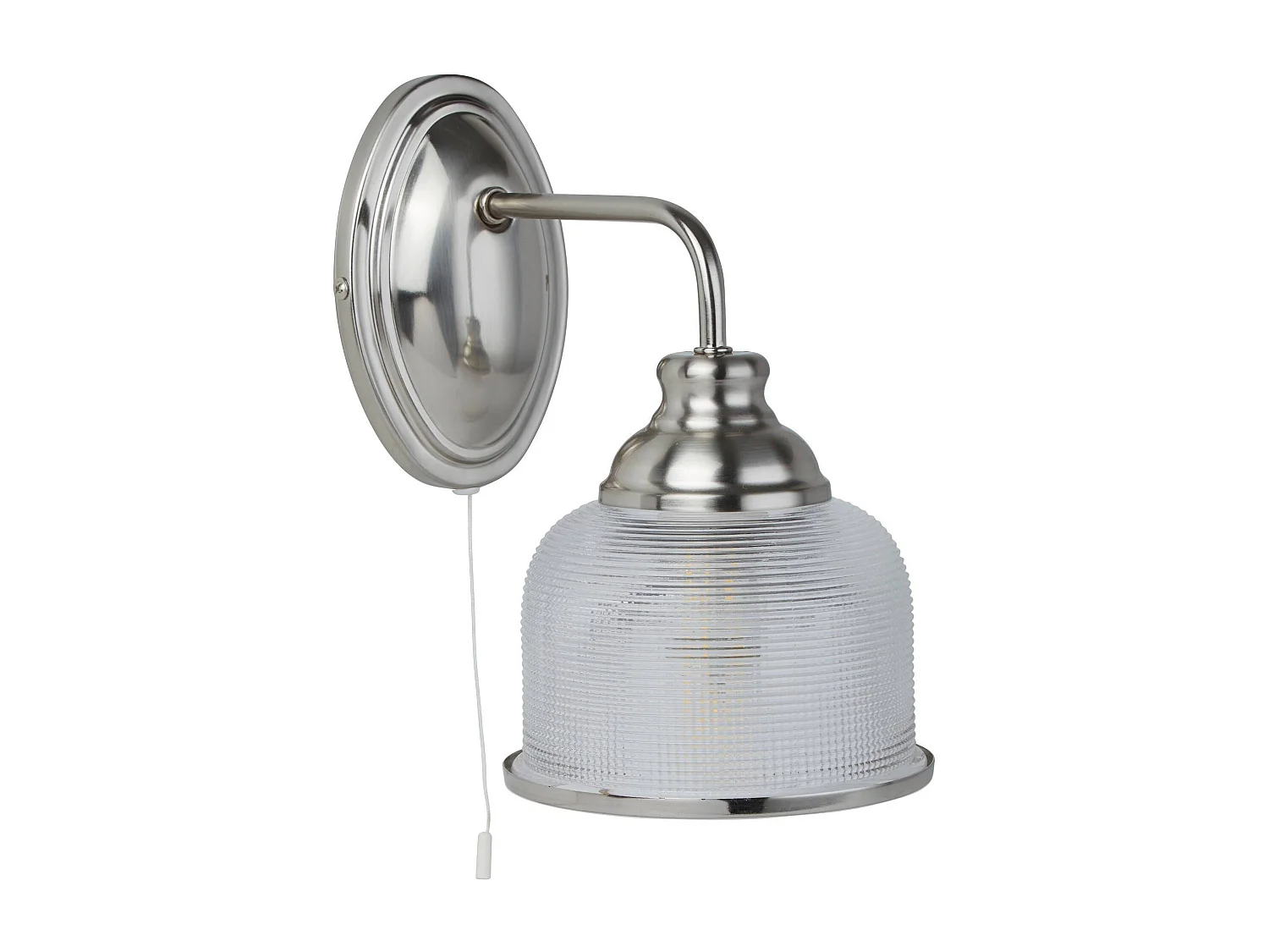 Searchlight Bistro Applique murale d'intérieur à 1 lumière, argent satiné, E27