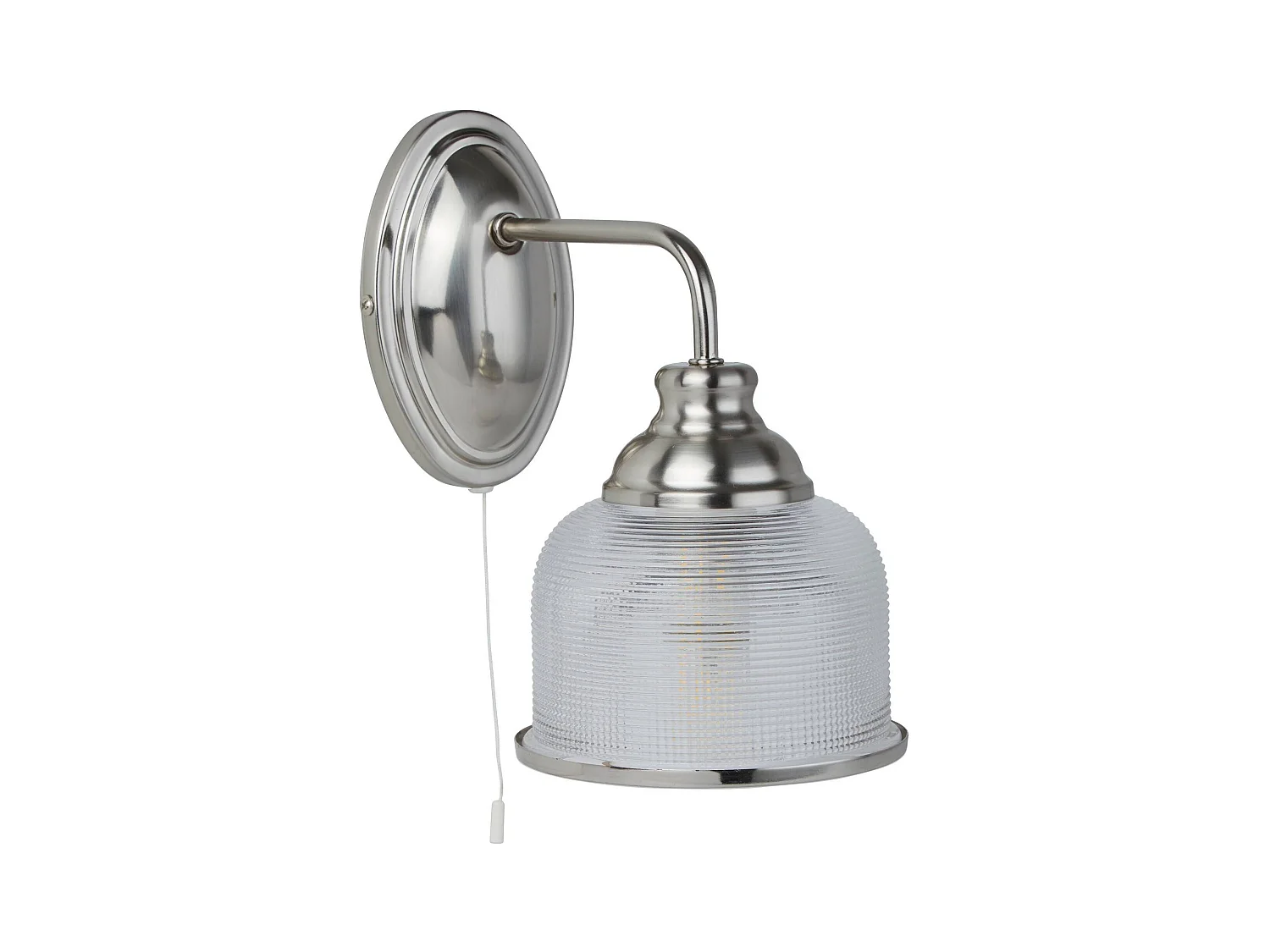Searchlight Bistro 1 ljus inomhus kupol vgglampa satin silver, E27