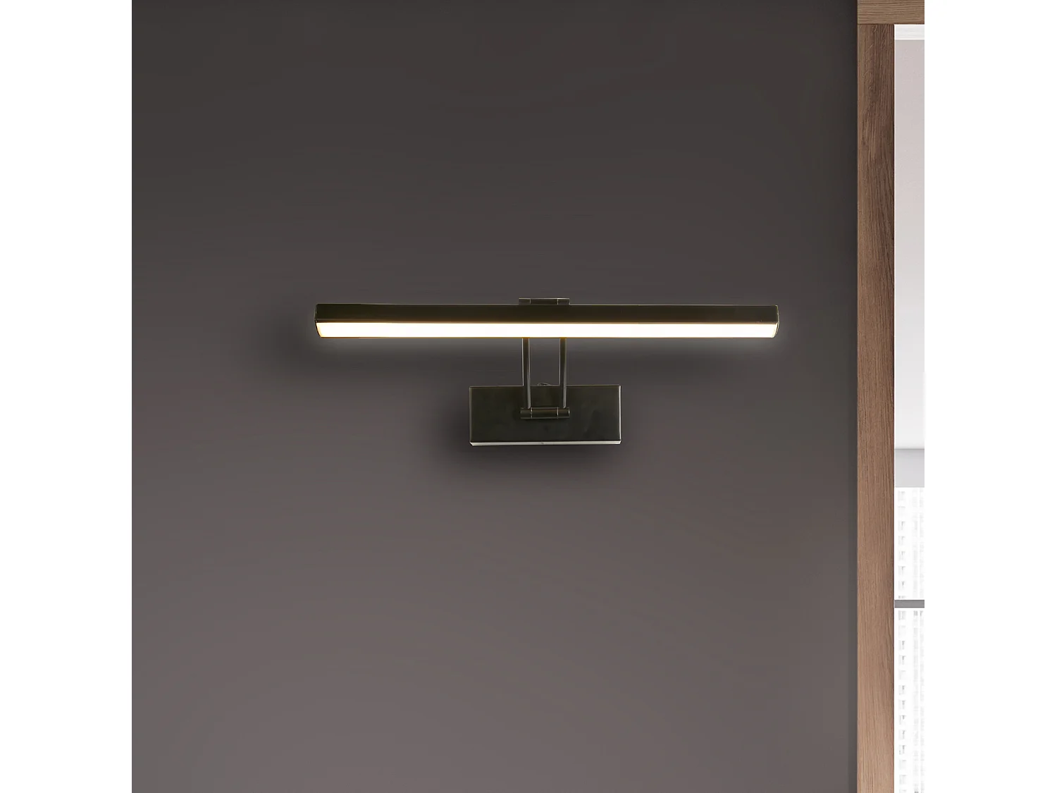 Searchlicht Rhodes 40 cm Bilderleuchte aus schwarzem Metall