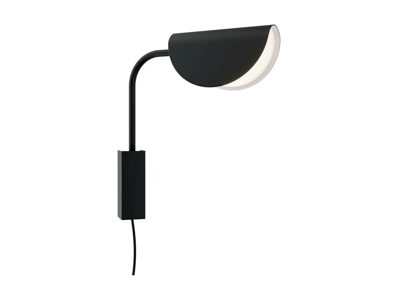 Maytoni Mollis Moderne Wandleuchte Schwarz, Acrylschirm