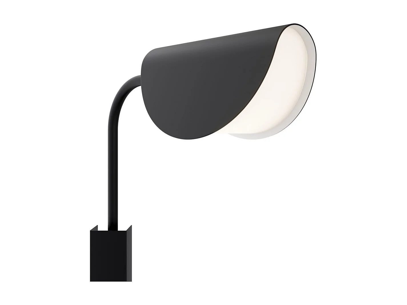 Maytoni Mollis Lámpara de pared moderna negra, pantalla acrílica