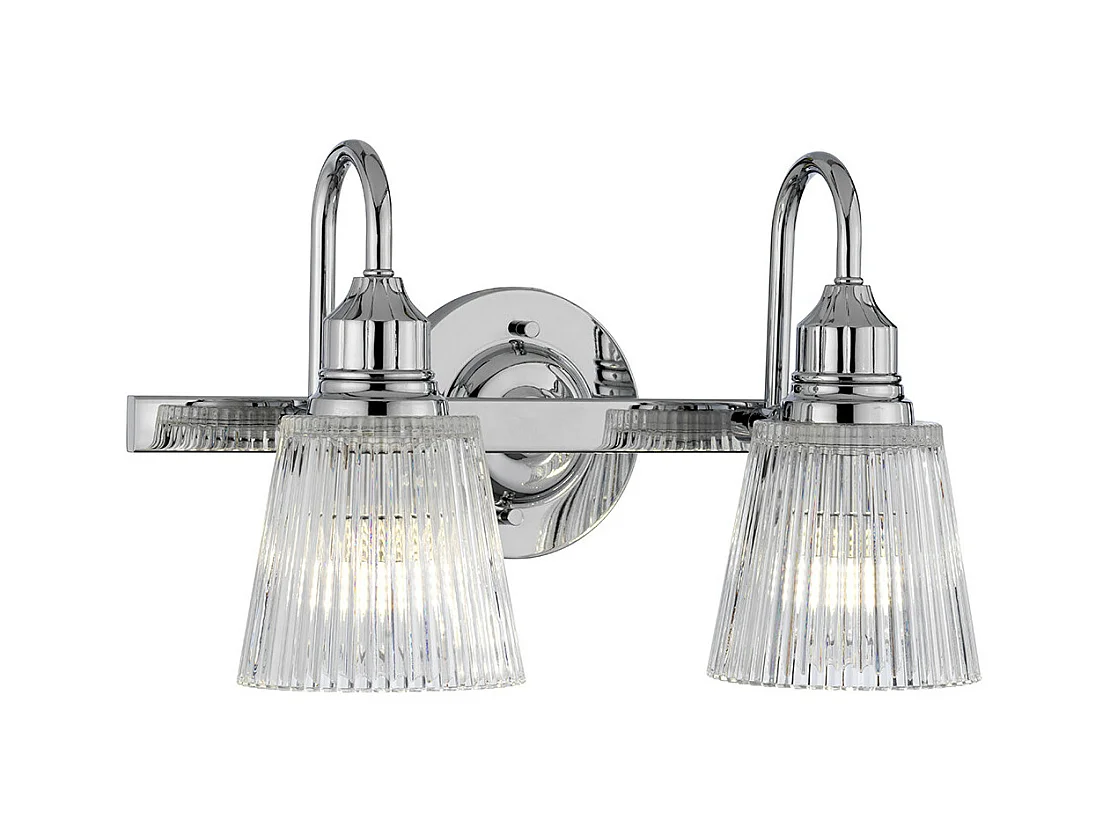Addison 2-flammige Wandleuchte Chrom poliert IP44