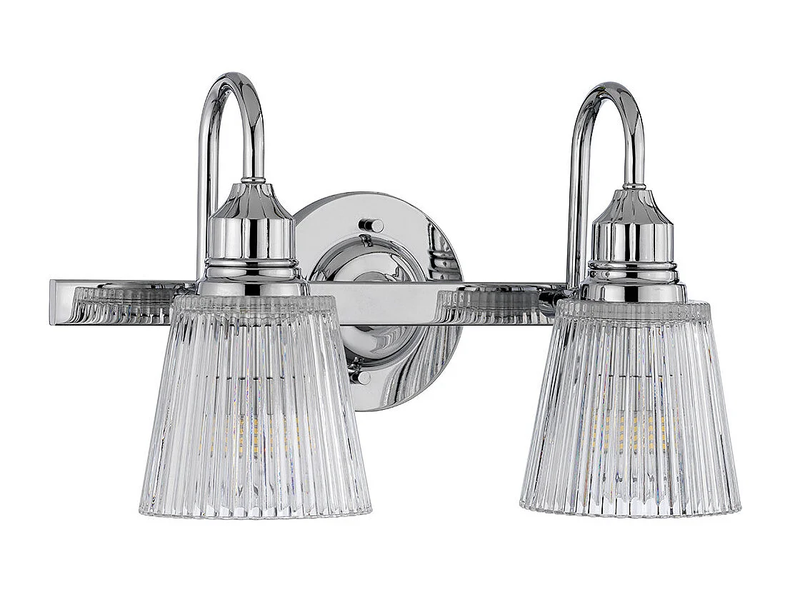 Addison 2-flammige Wandleuchte Chrom poliert IP44