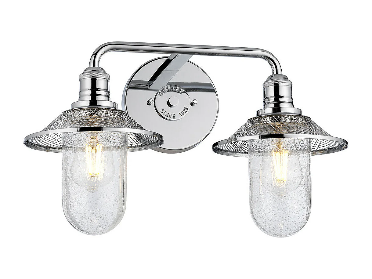 Rigby Hinkley Lampada da parete a 2 luci Cromo lucido IP44