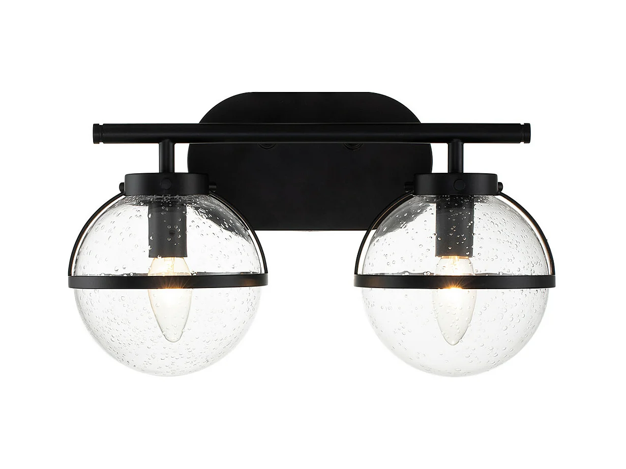 Elstead Hinkley Hollis Badezimmer-Wandleuchte Schwarz, IP44