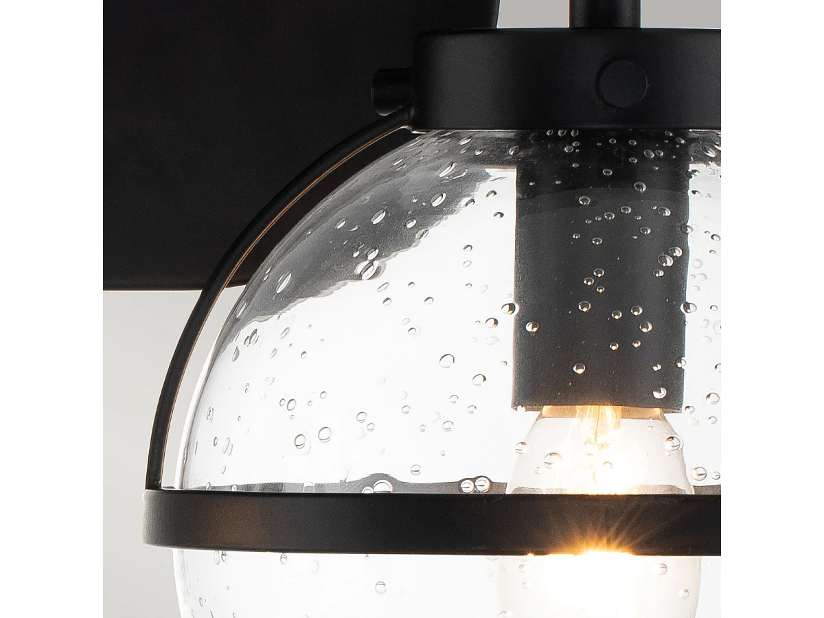 Elstead Hinkley Hollis Lampada da parete per bagno nera, IP44