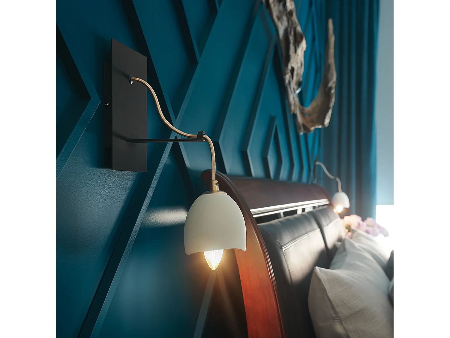 Lámpara de pared contemporánea de acero 1 luz E14 Nula