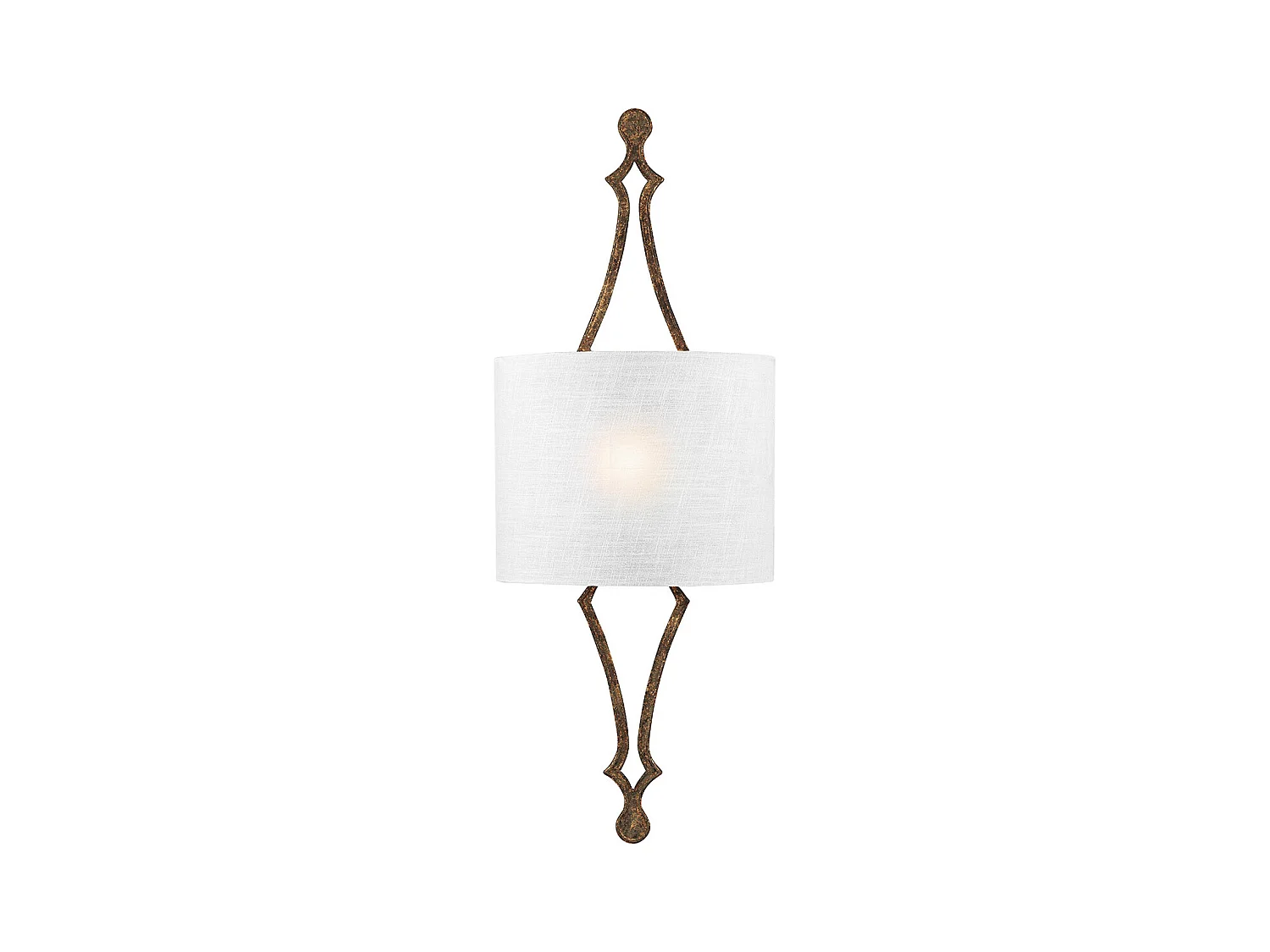 Elstead Tilling Applique murale d'intérieur à 1 ampoule Feuille d'or, E27