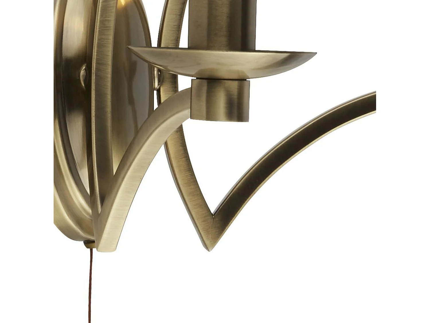 Searchlight 2 ljus vgglampa antik mssing