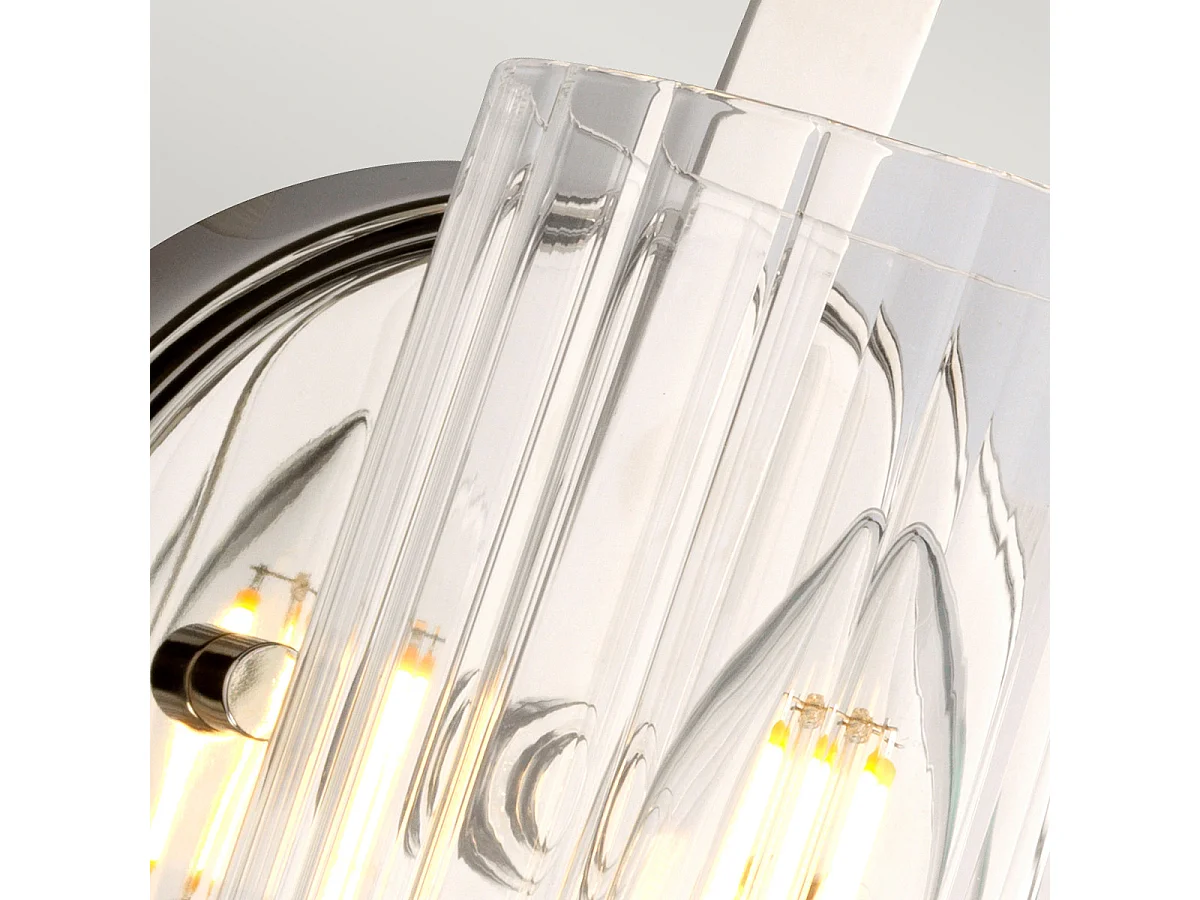 Elstead Cassie 1 ljus vägglampa polerad nickel