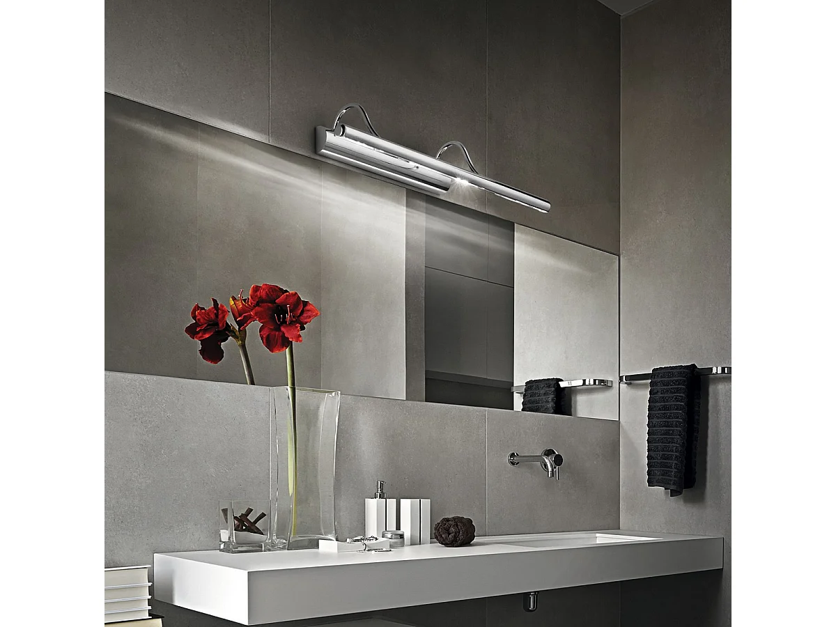 Ideal Lux Mirror-10 Applique murale à 4 lumières, chrome, G9