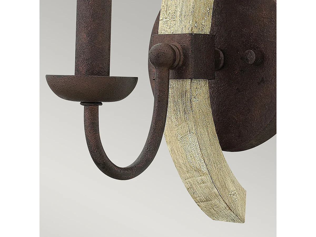 Elstead Middlefield - Applique da parete a 1 luce per interni in ferro ruggine, attacco E14