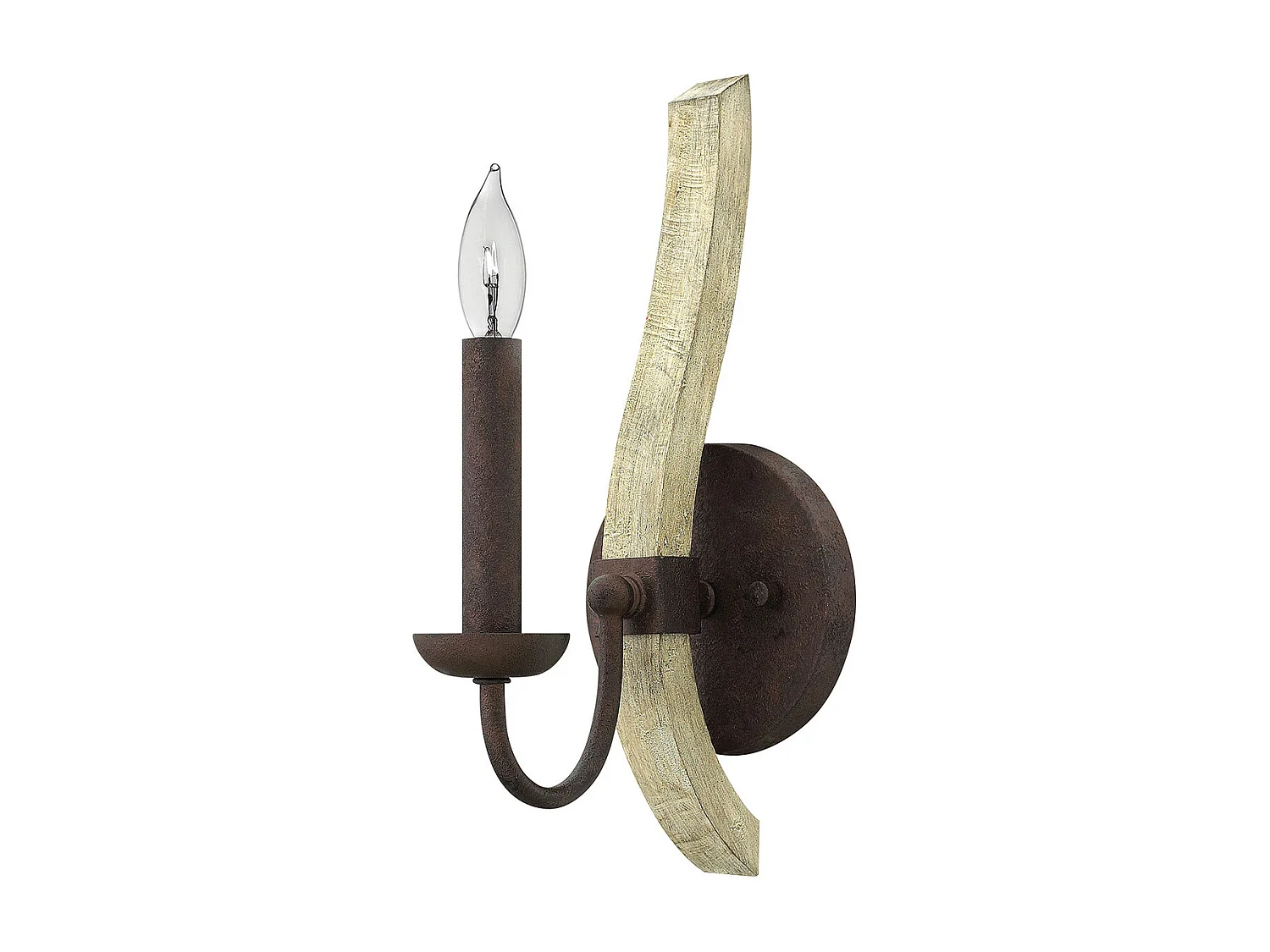 Elstead Middlefield - Applique da parete a 1 luce per interni in ferro ruggine, attacco E14