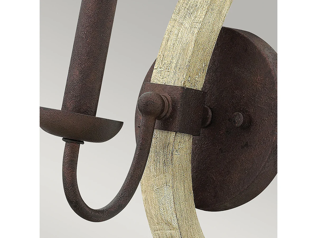 Elstead Middlefield - Applique da parete a 1 luce per interni in ferro ruggine, attacco E14