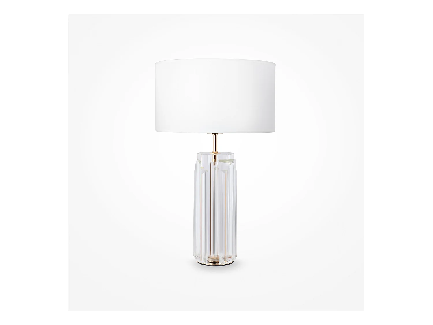Maytoni Muse Lampe de table moderne avec abat-jour rond doré E27
