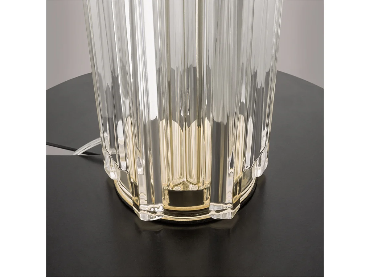 Maytoni Muse Lampada da tavolo moderna con paralume rotondo oro E27